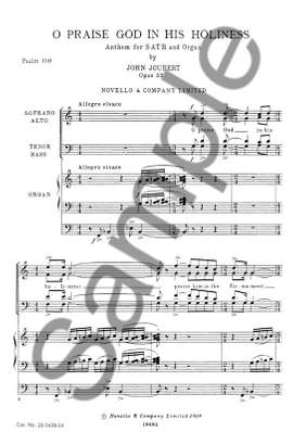 John Joubert: O Praise God In His Holiness Op.52