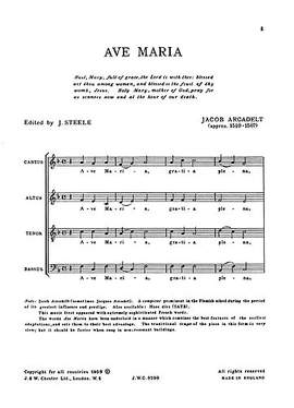 Jacques Arcadelt: Ave Maria (Ed. Steele)