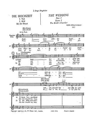 Igor Stravinsky: Les Noces (Chorus Part- English/German)