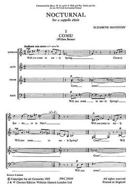Elizabeth Maconchy: Nocturnal for SATB Chorus