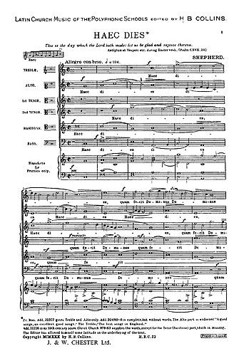 John Sheppard: Haec Dies
