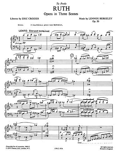 Lennox Berkeley: Ruth Op.50