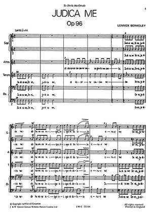 Lennox Berkeley: Judica Me Op.96 No.1