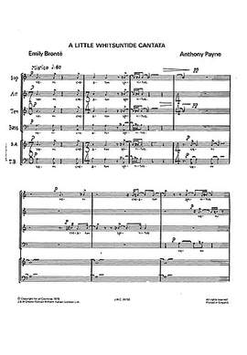 Anthony Payne: Little Whitsuntide Cantata for SATB Chorus