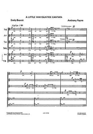 Anthony Payne: Little Whitsuntide Cantata for SATB Chorus