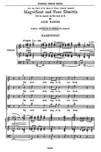Jack Hawes: Magnificat And Nunc Dimittis In D