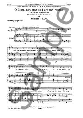 Martin Shaw: O Lord How Manifold Are Thy Works