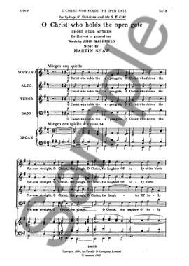 Martin Shaw: O Christ Who Hold The Open Gate