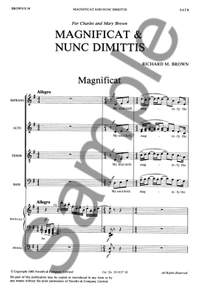 Richard M. Brown: Magnificat And Nunc Dimittis