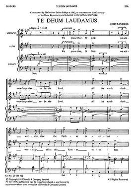 John Sanders: Te Deum