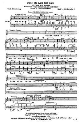 C.S. Lang: Christ The Lord Hath Risen