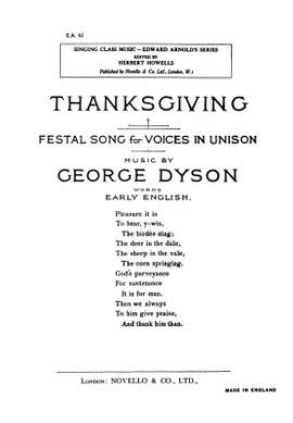 George Dyson: Thanksgiving