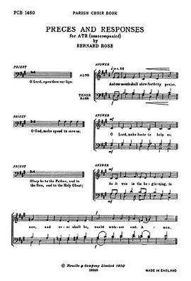 Bernard Rose: Preces And Responses