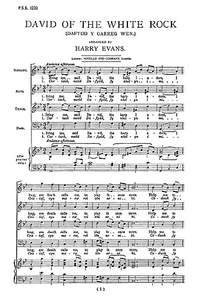 David Of The White Rock for SATB Chorus