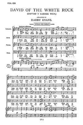 David Of The White Rock for SATB Chorus