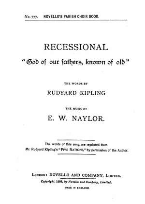 Edward W. Naylor: God Of Our Fathers Known Of Old