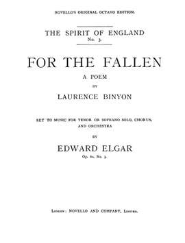 Edward Elgar: We Will Remember