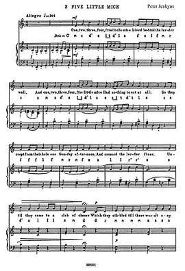 Peter Jenkyns: Five Little Mice for Unison Voices and Piano