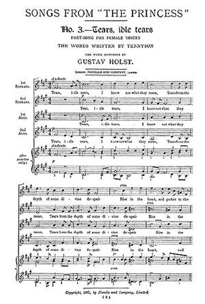 Gustav Holst: Tears Idle Tears From 'Songs From The Princess'