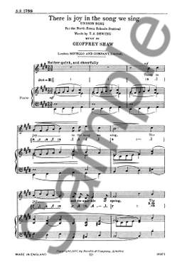Geoffrey Shaw: There Is Joy In The Song We Sing