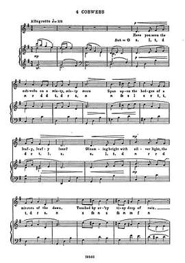Peter Jenkyns: Cobwebs for Unison Voices and Piano