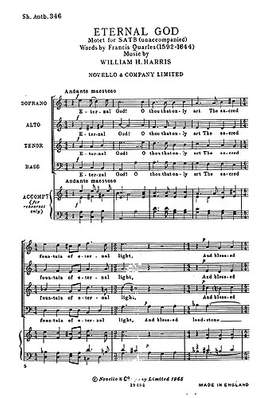 Sir William Henry Harris: Eternal God