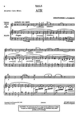 Christopher Le Fleming: Air And Dance for Flt Or Oboe and Piano
