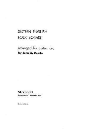 Sixteen English Folk Songs for Guitar