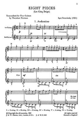 Igor Stravinsky: Eight Pieces For 2 Guitars