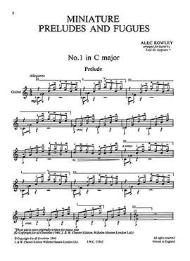 Miniature Preludes And Fugues
