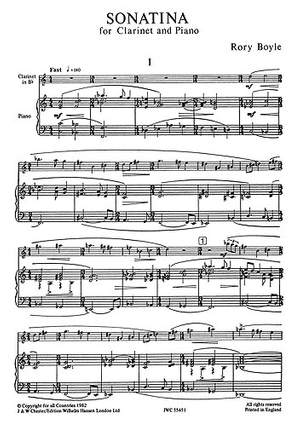 Rory Boyle: Sonatina for Clarinet and Piano