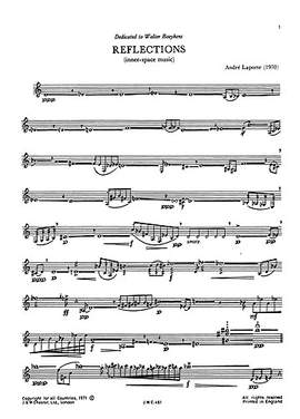 André Laporte: Reflections for Clarinet Solo