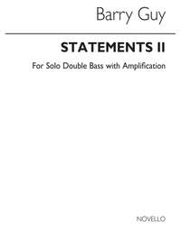 Barry Guy: Statements II for Double Bass