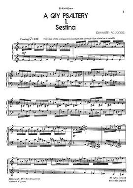 K.V. Jones: A Gay Psaltery for Harpsichord