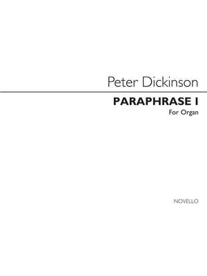 Peter Dickinson: Paraphrase 1 for Organ