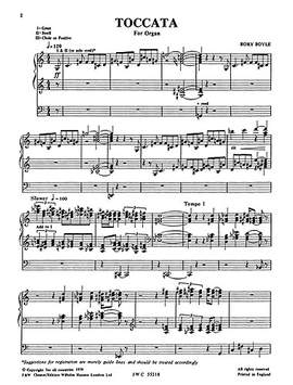 Rory Boyle: Toccata for Organ