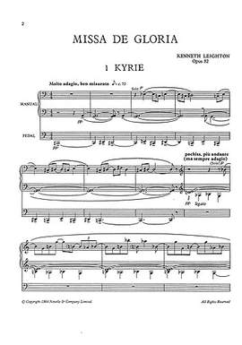 Kenneth Leighton: Missa De Gloria Op. 82