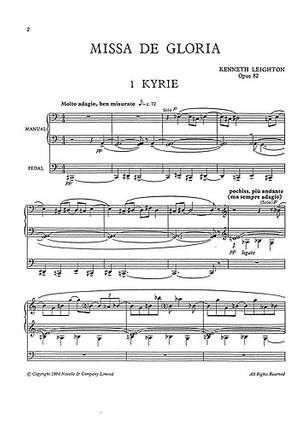 Kenneth Leighton: Missa De Gloria Op. 82