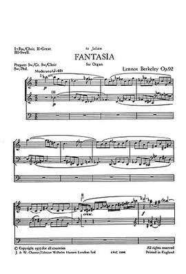 Lennox Berkeley: Fantasia For Organ Op.92