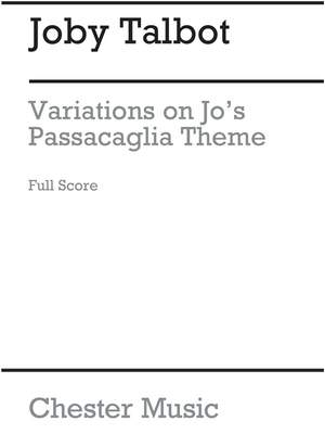 Joby Talbot: Variations On Jo's Passacaglia Theme for Organ