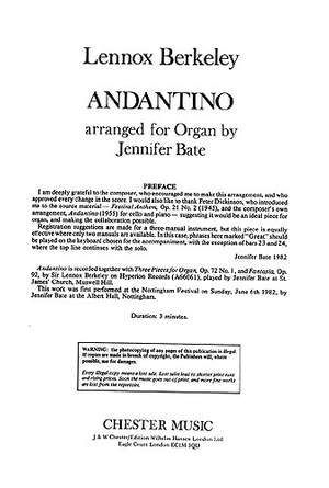 Lennox Berkeley: Andantino For Organ