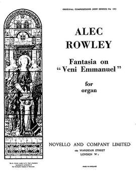 Alec Rowley: Fantasy On Veni Emmanuel