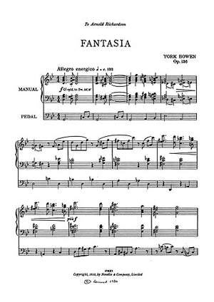 York Bowen: Fantasia Op 136 for Organ