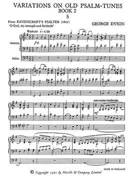 George Dyson: Variations On Old Psalm Tunes for Organ Book 2