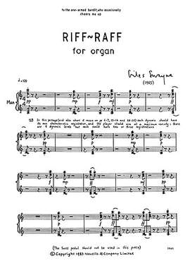 Giles Swayne: Riff-Raff for Organ