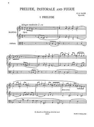 C.S. Lang: Prelude Pastorale & Fugue for Organ