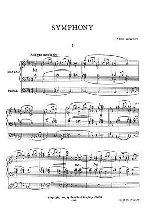 Alec Rowley: Symphony In B Minor for Organ