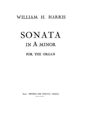 Sir William Henry Harris: Sonata In A Minor
