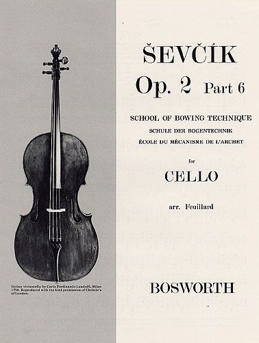 Otakar Sevcik: School of Bowing Technique for Cello Opus 2 Part 6 ...