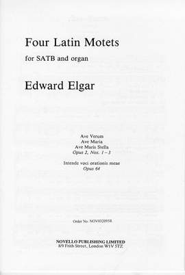 Edward Elgar: Four Latin Motets
